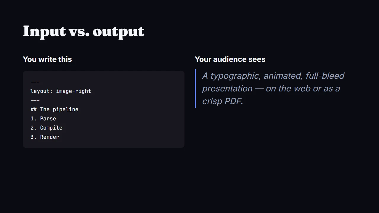 Generating Slide Decks From a Script